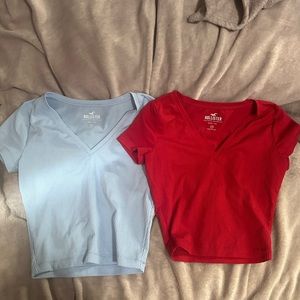 2 Hollister V-Neck shirts